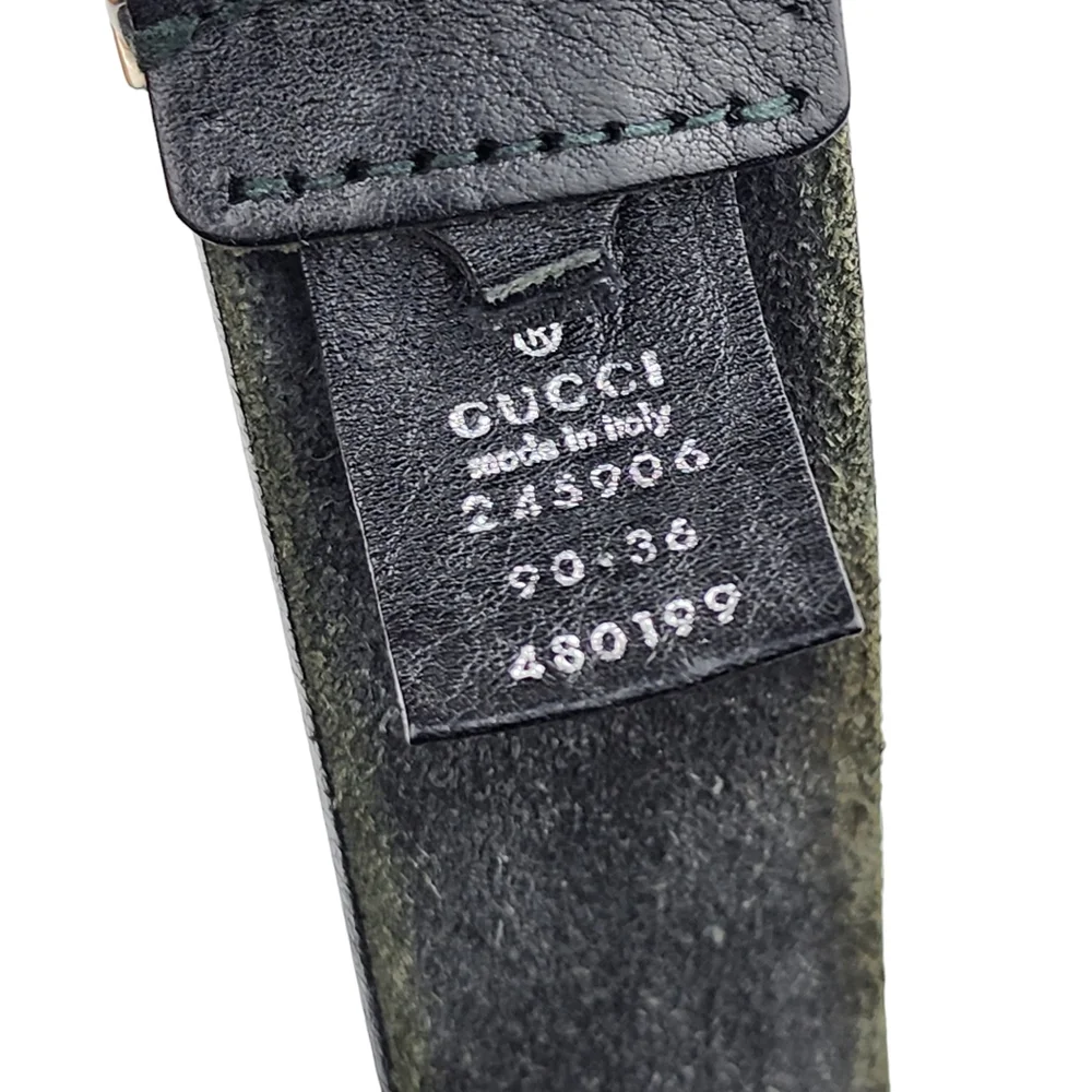 Gucci GG Black Logo Belt 90/36 - Picture 2 of 3